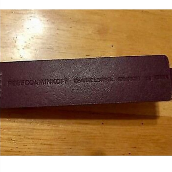 New REBECCA MINKOFF Burgundy LEATHER Buckle BELT size S - Picture 7 of 8
